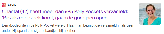 Link naar interview in de Libelle over Polly Pockets Link naar interview in de Libelle over Polly Pockets
